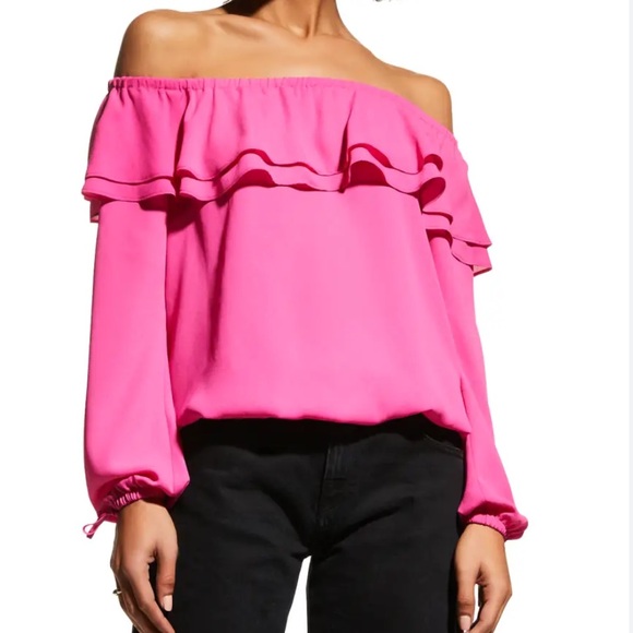 Michael Michael Kors Ultra Pink Ruffle Blouse Size XS NWT - Picture 11 of 12